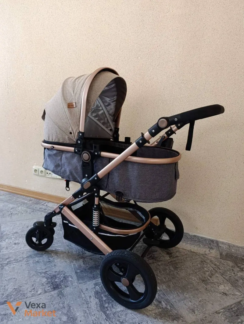 Коляска 2в1 NINOS BRAVA NEW BEIGE (Khaki) — фото 2