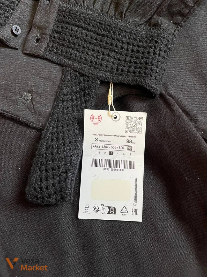 Комбінезон Zara чорний льон 98р — фото 3