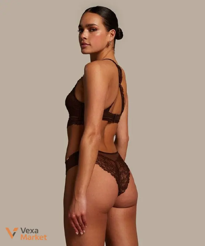 Комплект Hunkemoller NOIR мереживний коричневий розмір S — фото 2
