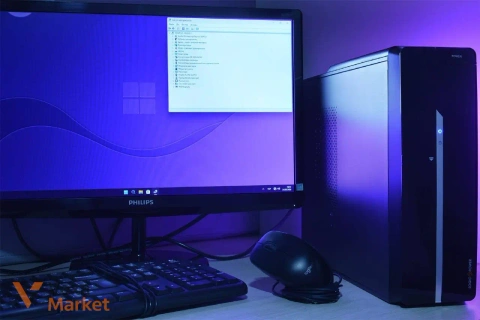 Комплект ПК Asus Prime H310M-R R2.0 з монітором Philips 227E6, клавіатурою Logitech K120 та мишею Logitech B175