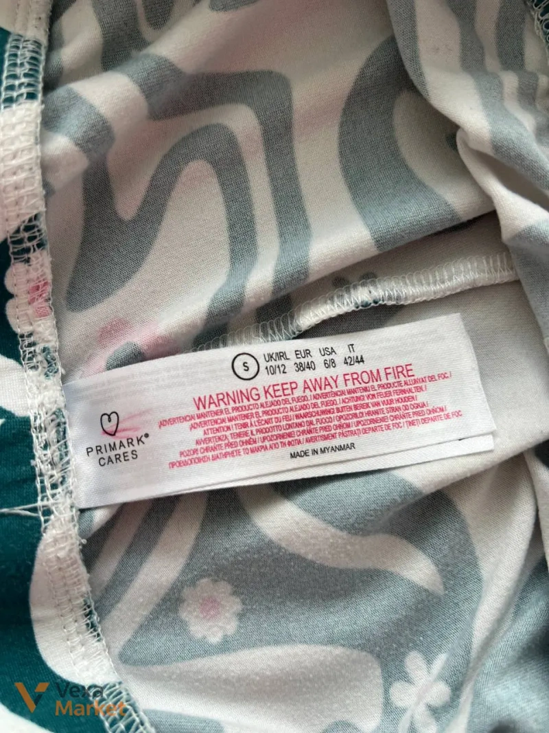 Костюм Primark футболка та штани зелений принт розмір S — фото 5