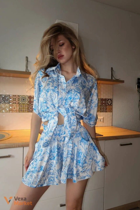 Костюм з принтованого шовку арт. skl. 033