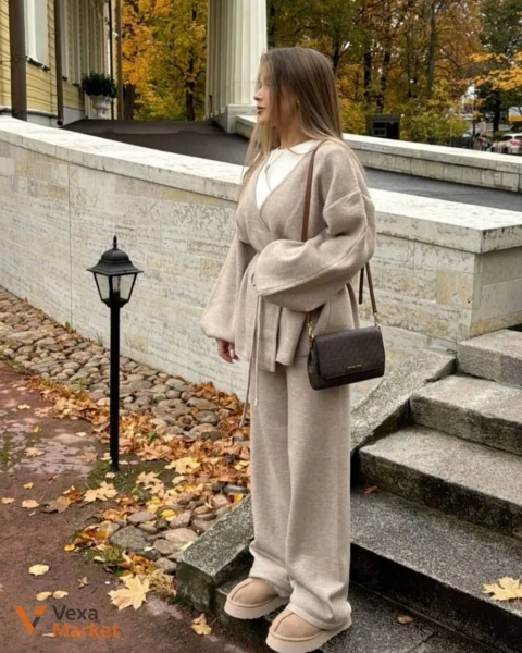 Костюм жіночий (Кімоно+штани) з щільної Ангори в'язка