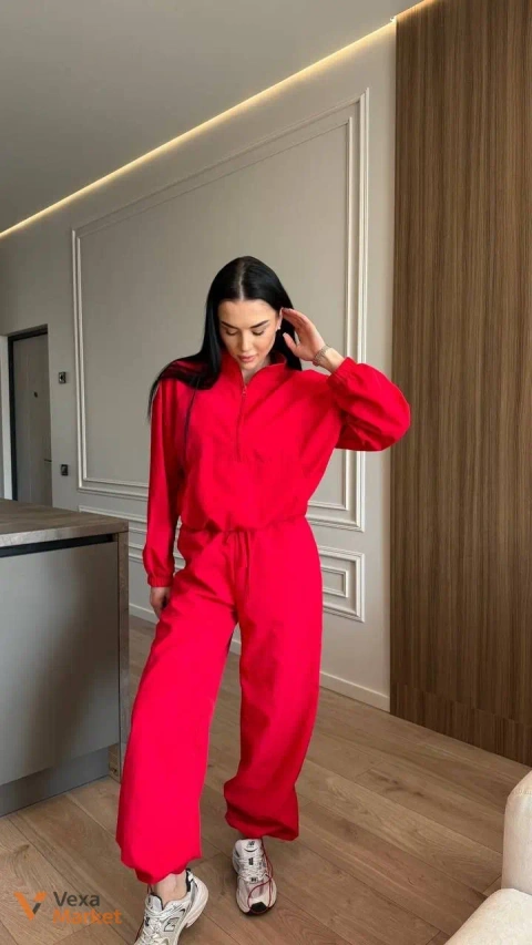 Костюм жіночий oversize з плащівки жатка