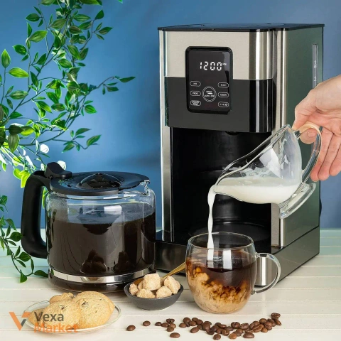 Крапельна кавоварка Mixpresso на 12 чашок з сенсорним дисплеєм та програмуванням