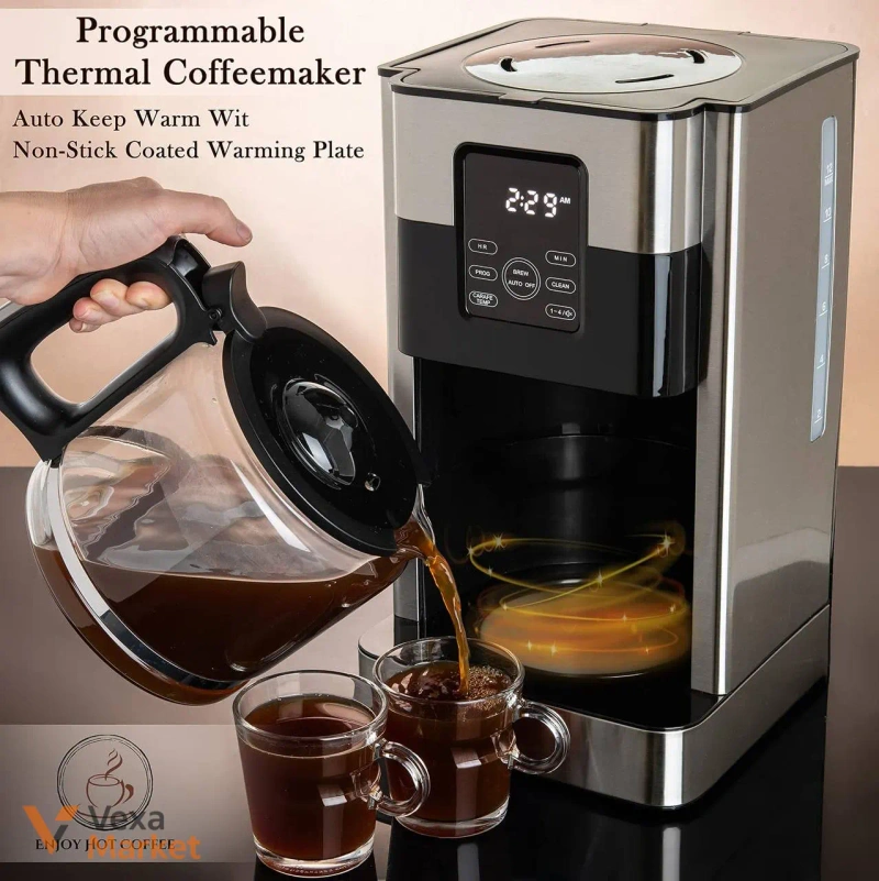 Крапельна кавоварка Mixpresso на 12 чашок з сенсорним дисплеєм та програмуванням — фото 4