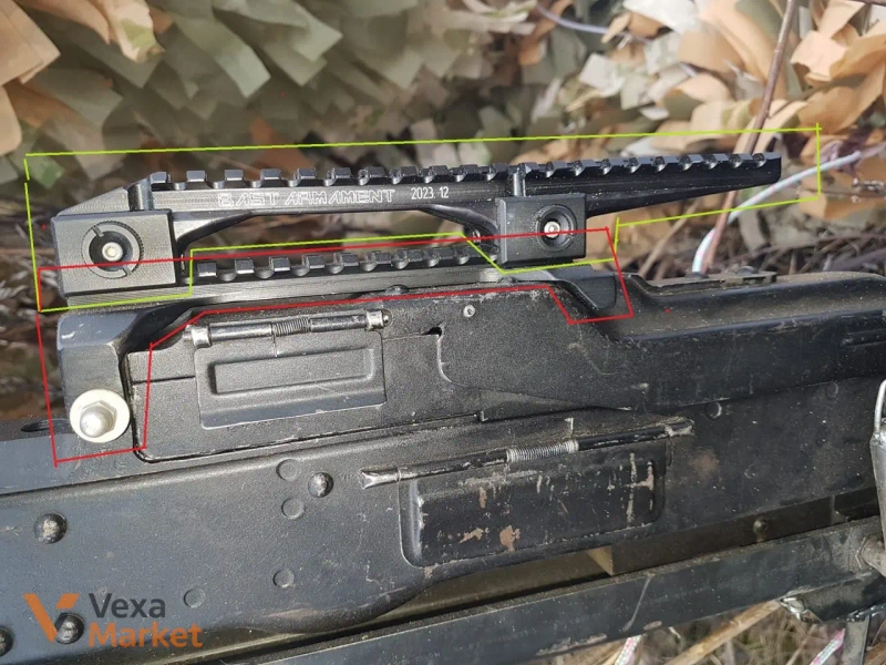 Кронштейн Bast Armament на кришку ПКМ - ПК - ПКТ з підвищуючою планкою — фото 2