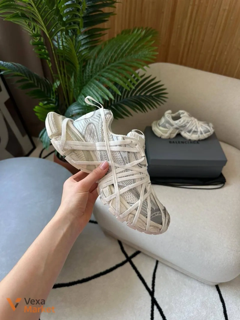 Кросівки BALENCIAGA 3XL Extreme Lace White Silver — фото 4
