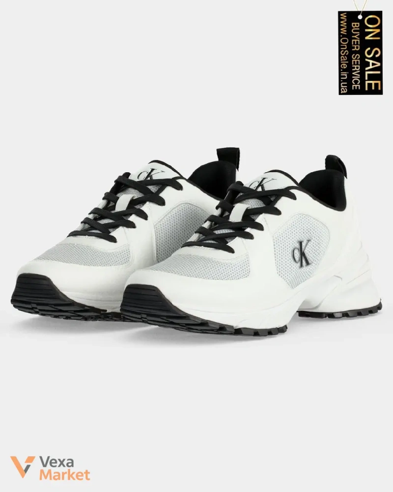 Кросівки Calvin Klein RUNNER LACE UP білі/чорні — фото 2