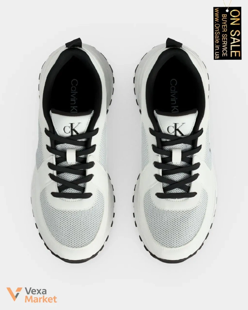 Кросівки Calvin Klein RUNNER LACE UP білі/чорні — фото 4