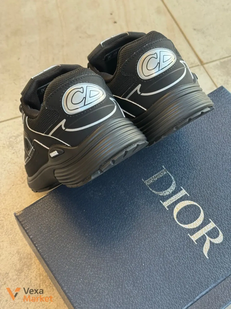 Кросівки Dior B30 Black шкіра/текстиль — фото 2
