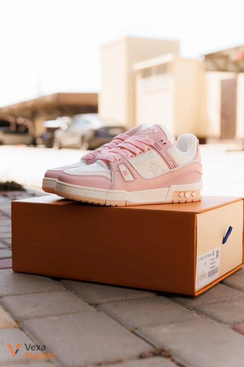 Кросівки Louis Vuitton Trainer White Pink — фото 2