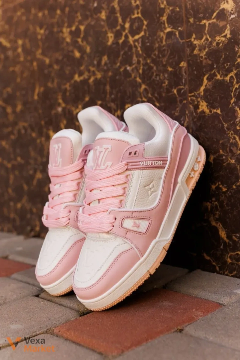 Кросівки Louis Vuitton Trainer White Pink — фото 7