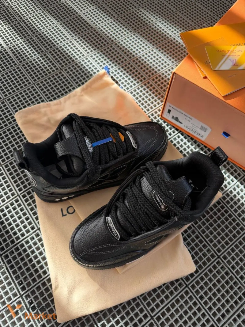 Кросівки LV Skate Oversized Flower Black — фото 2