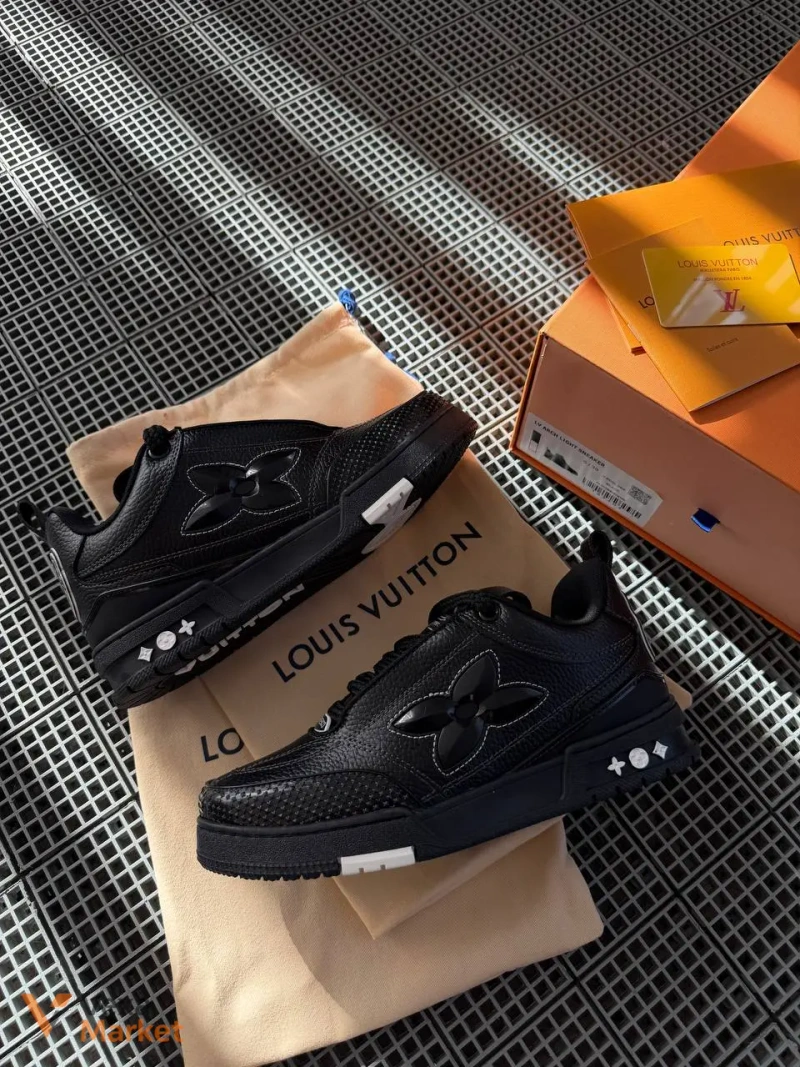 Кросівки LV Skate Oversized Flower Black — фото 4