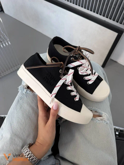 Кросівки Miu Miu Washed Denim Black