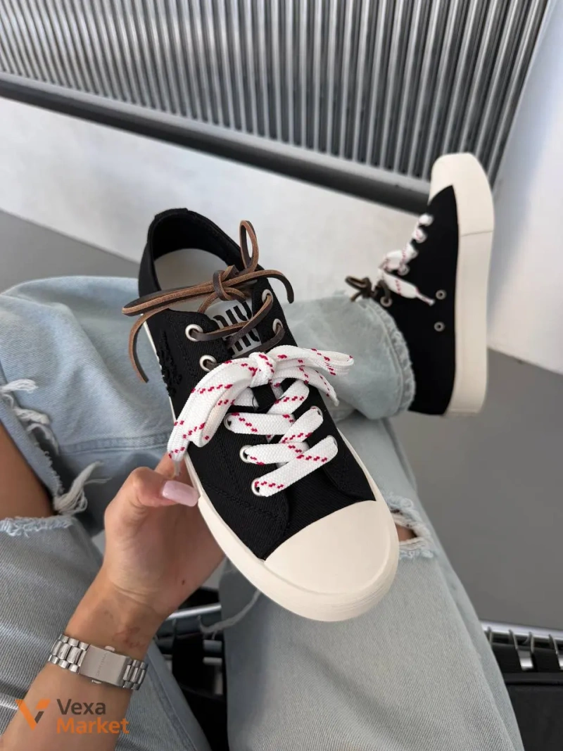 Кросівки Miu Miu Washed Denim Black — фото 5