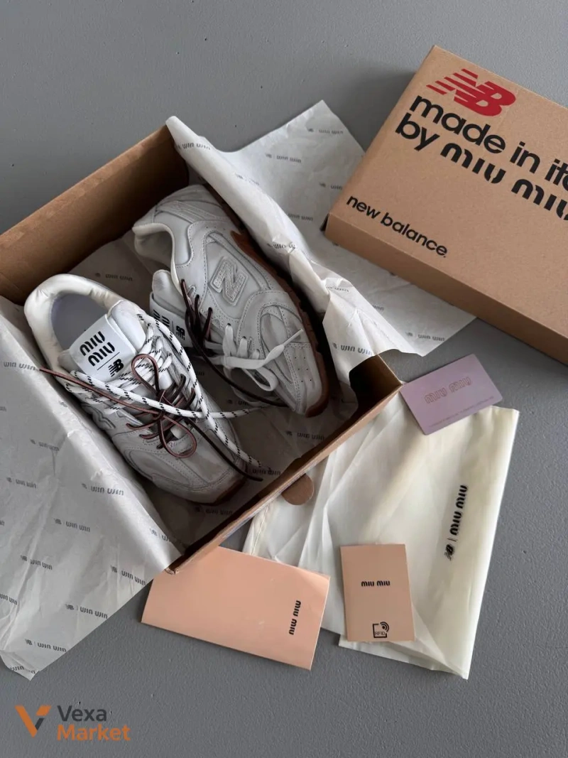 Кросівки New Balance 530 x Miu Miu Dirty White шкіряні — фото 8