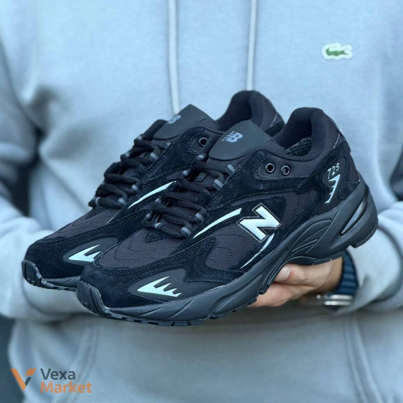 Кросівки New Balance 725 чорні текстиль/замша — фото 3
