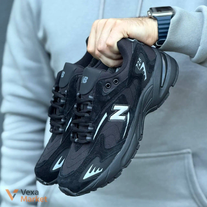 Кросівки New Balance 725 чорні текстиль/замша — фото 6