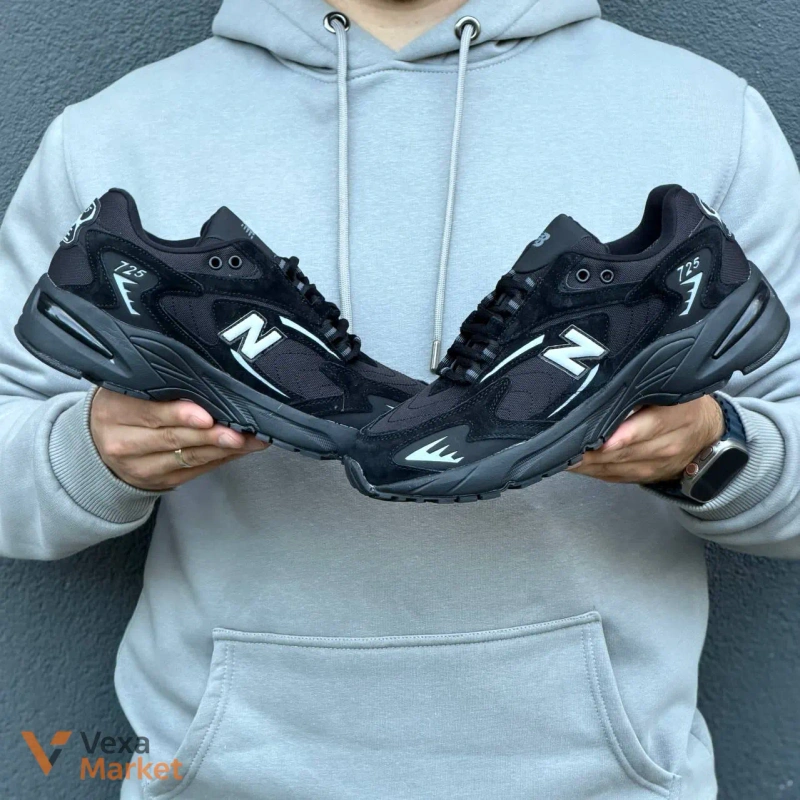 Кросівки New Balance 725 чорні текстиль/замша — фото 7
