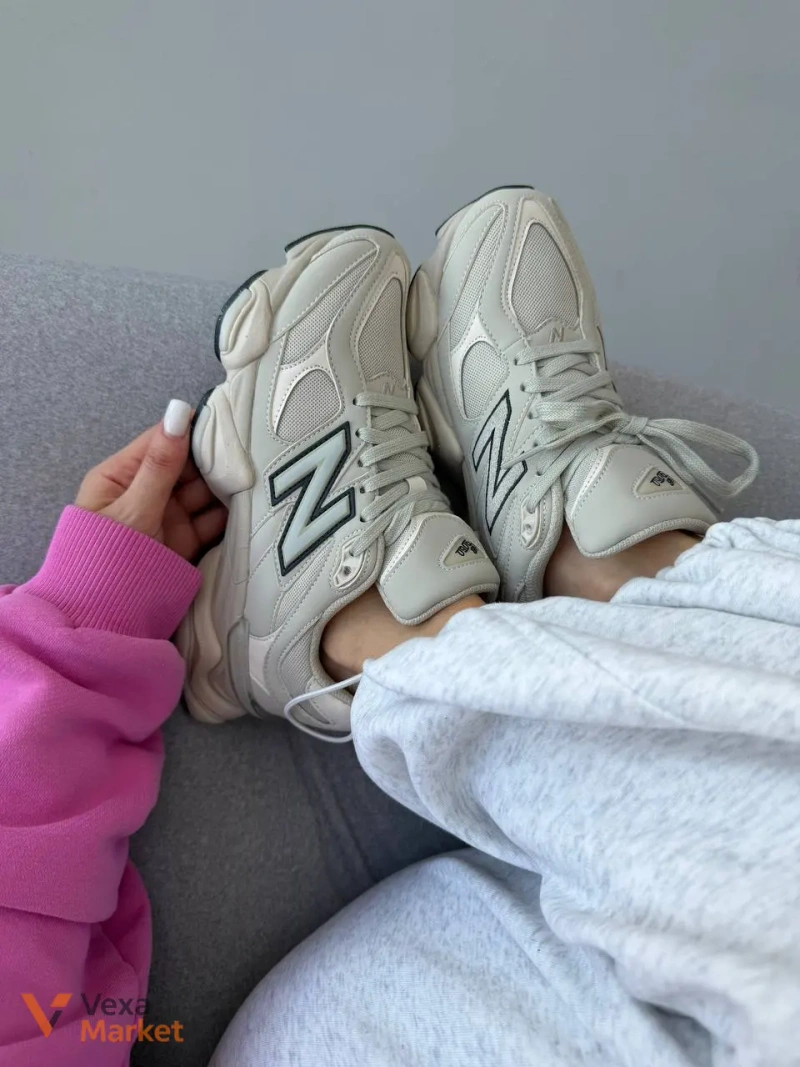 Кросівки New Balance 9060 Light Cream Leather — фото 7