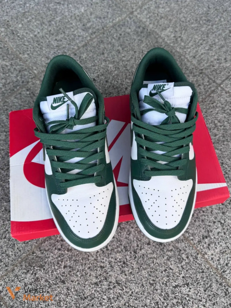 Кросівки Nike Dunk Low Team Green&White — фото 2