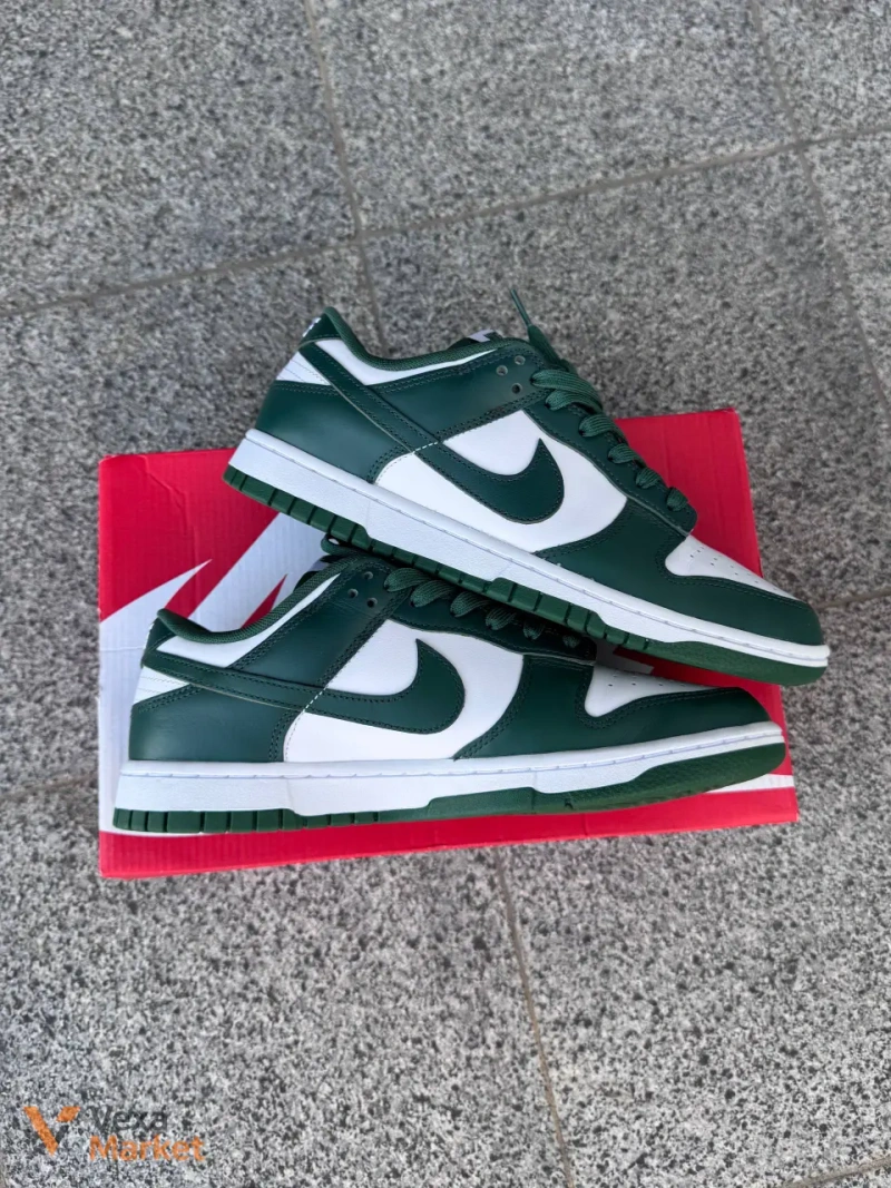 Кросівки Nike Dunk Low Team Green&White — фото 6