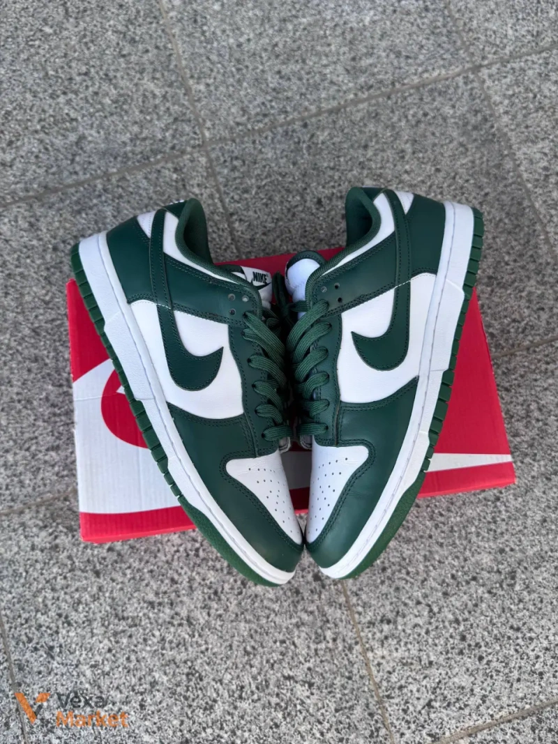 Кросівки Nike Dunk Low Team Green&White — фото 7