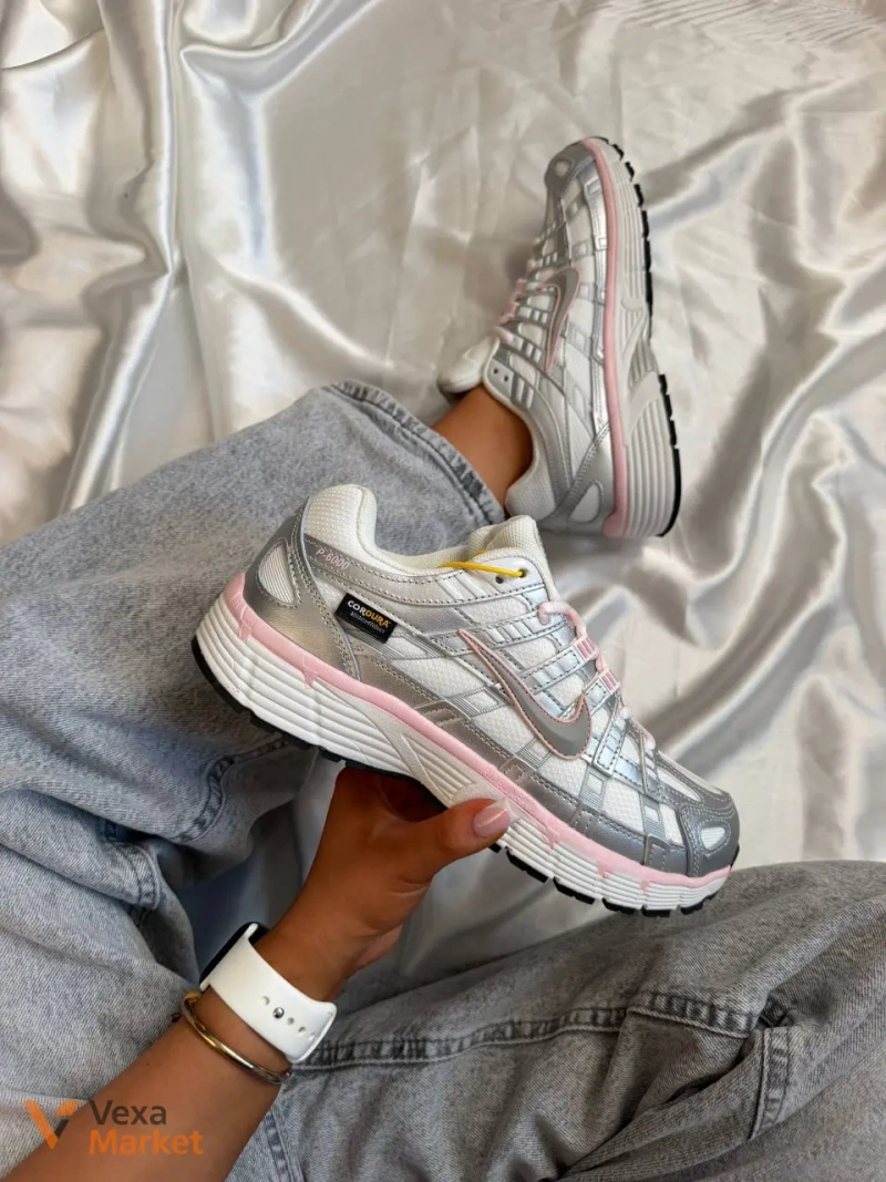 Кросівки Nike P-6000 White Elemental Pink CorDura (вологозахист) — фото 2