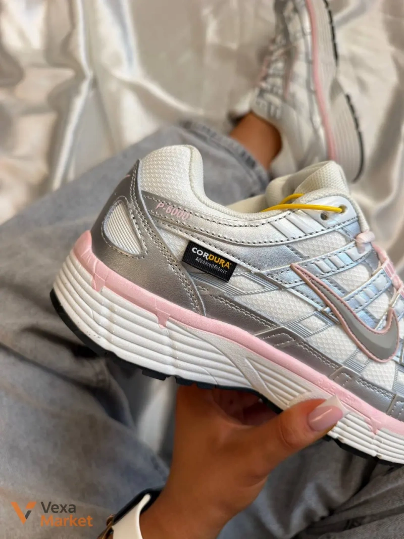 Кросівки Nike P-6000 White Elemental Pink CorDura (вологозахист) — фото 3