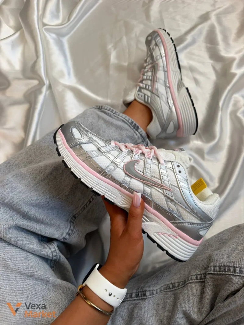 Кросівки Nike P-6000 White Elemental Pink CorDura (вологозахист) — фото 5