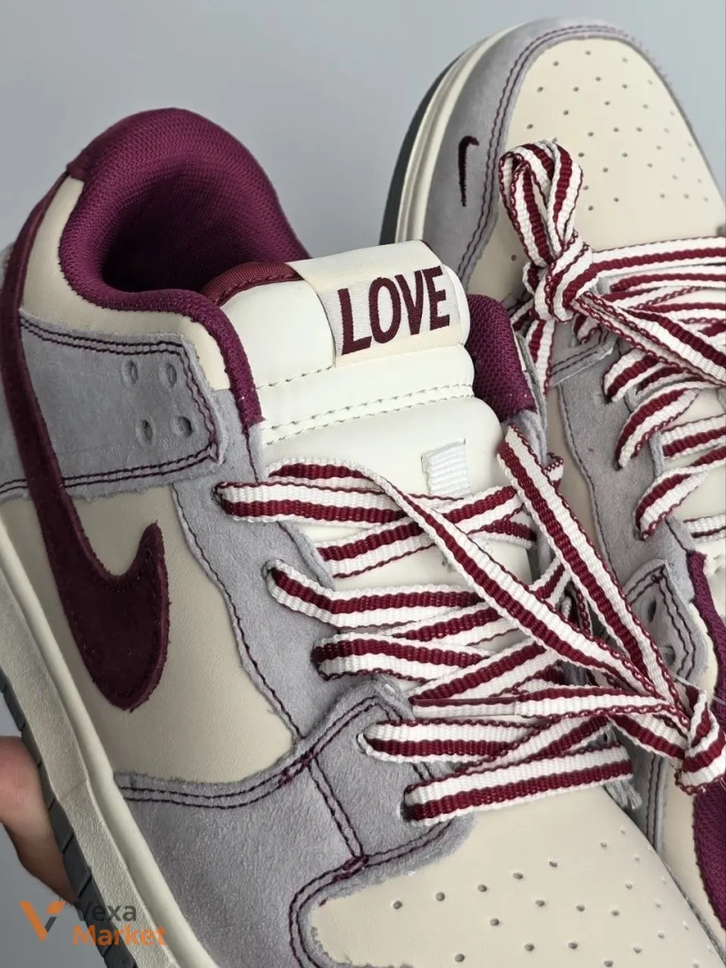 Кросівки Nike SB Dunk Grey / Cream / Burgundy Арт #839 — фото 6