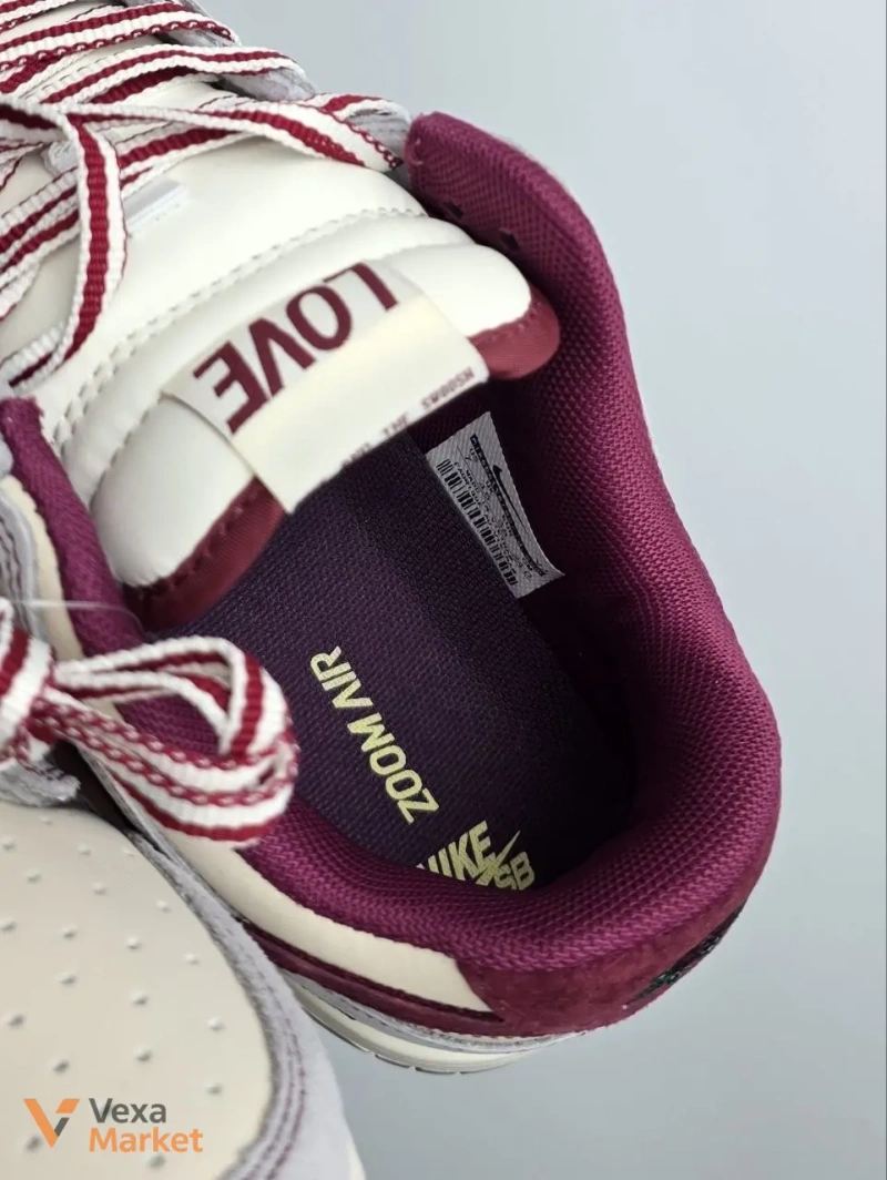 Кросівки Nike SB Dunk Grey / Cream / Burgundy Арт #839 — фото 7