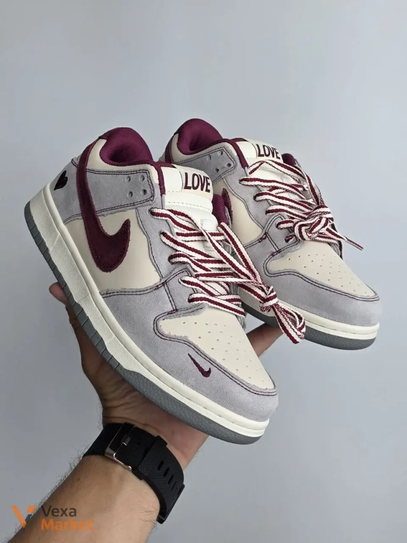 Кросівки Nike SB Dunk Grey / Cream / Burgundy Арт #839 — фото 8