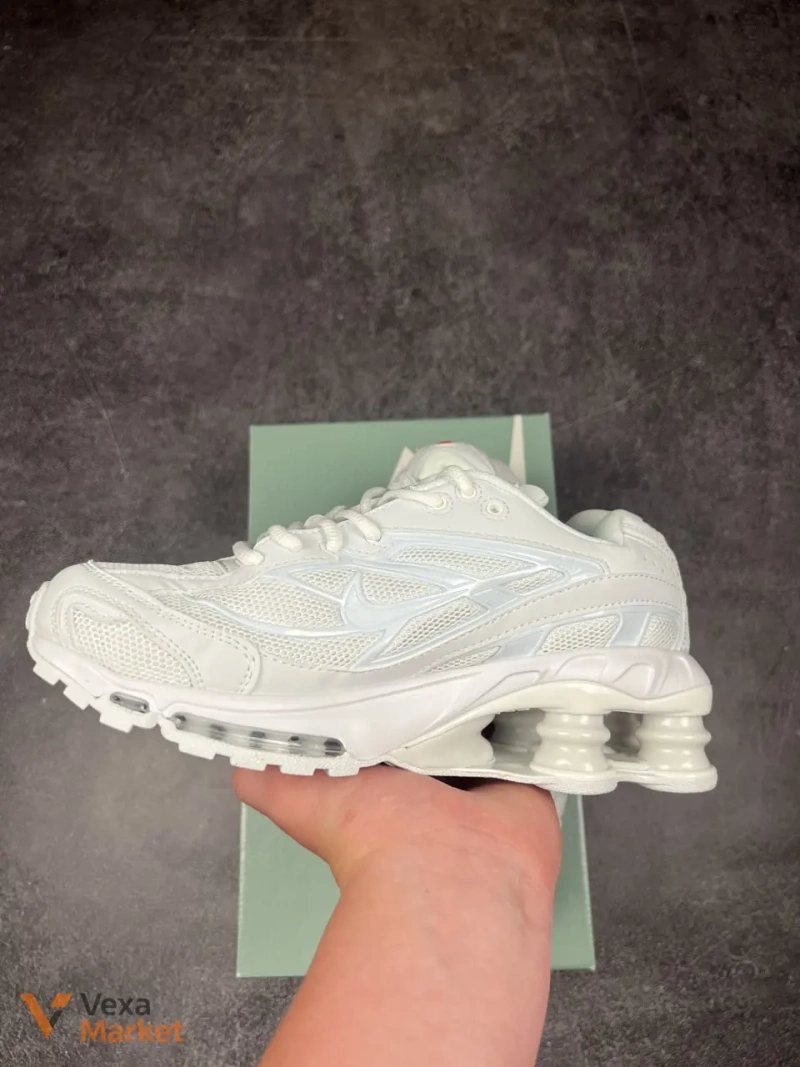 Кросівки Nike Shox R4 White Silver — фото 4
