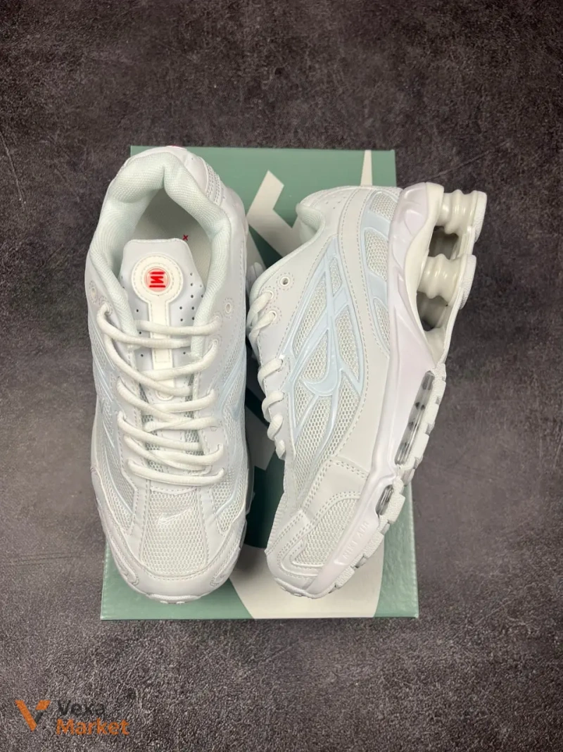 Кросівки Nike Shox R4 White Silver — фото 5