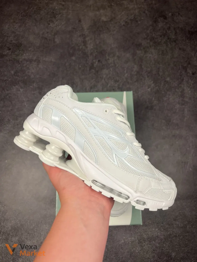 Кросівки Nike Shox R4 White Silver — фото 6