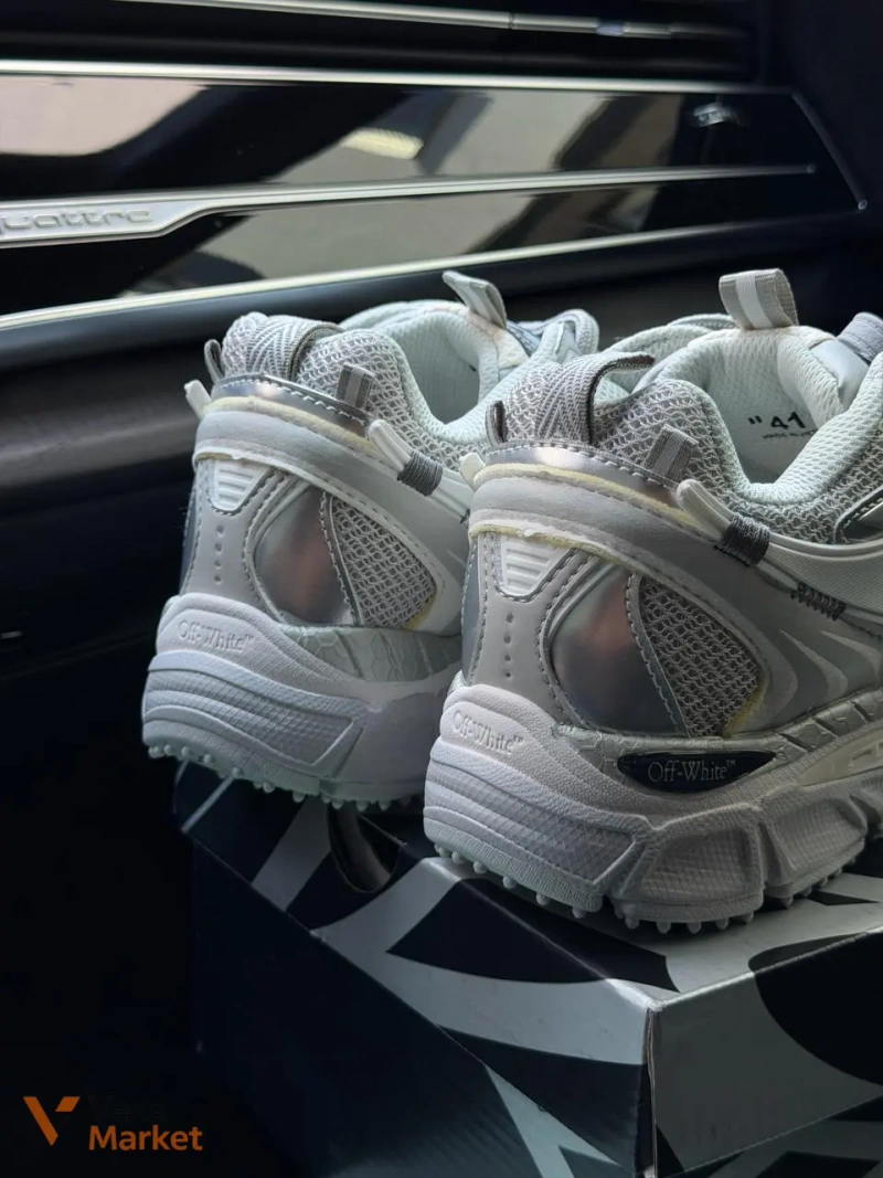 Кросівки Off-White Be Right Back Gray/Silver — фото 3