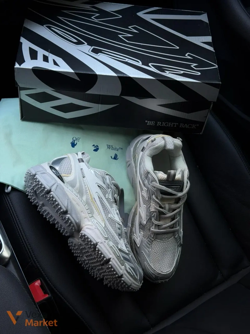 Кросівки Off-White Be Right Back Gray/Silver — фото 4