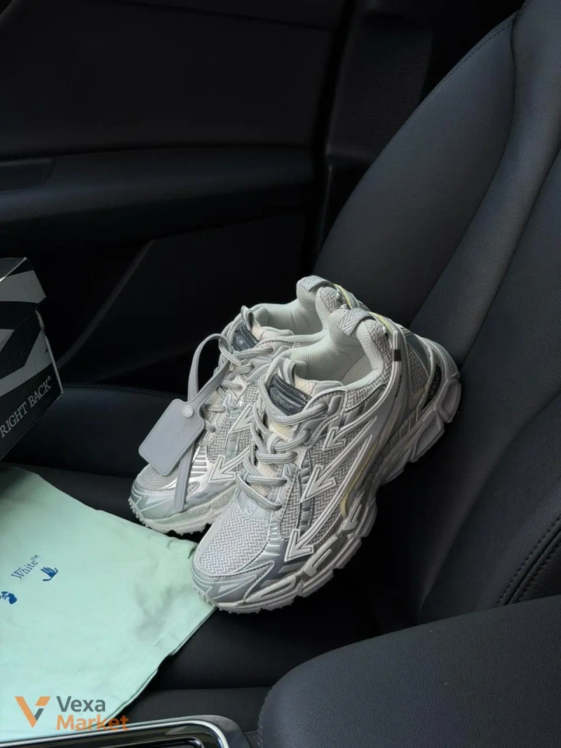 Кросівки Off-White Be Right Back Gray/Silver — фото 6
