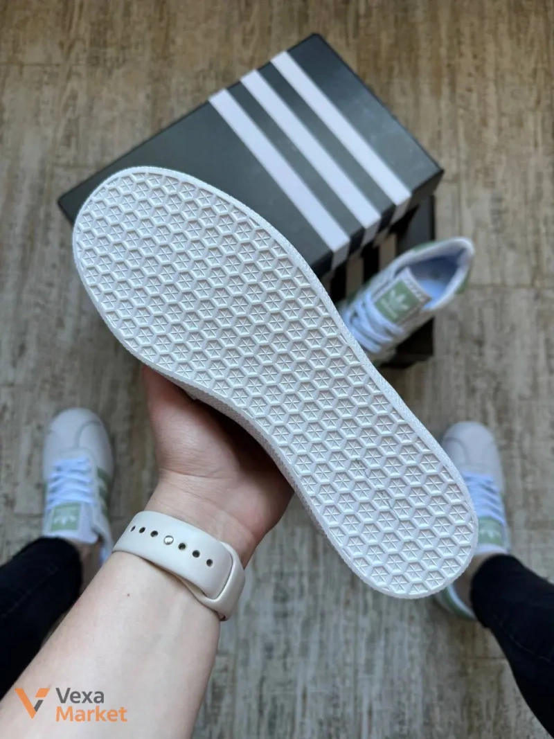 Кросівки жіночі Adidas Gazelle White & Green — фото 4