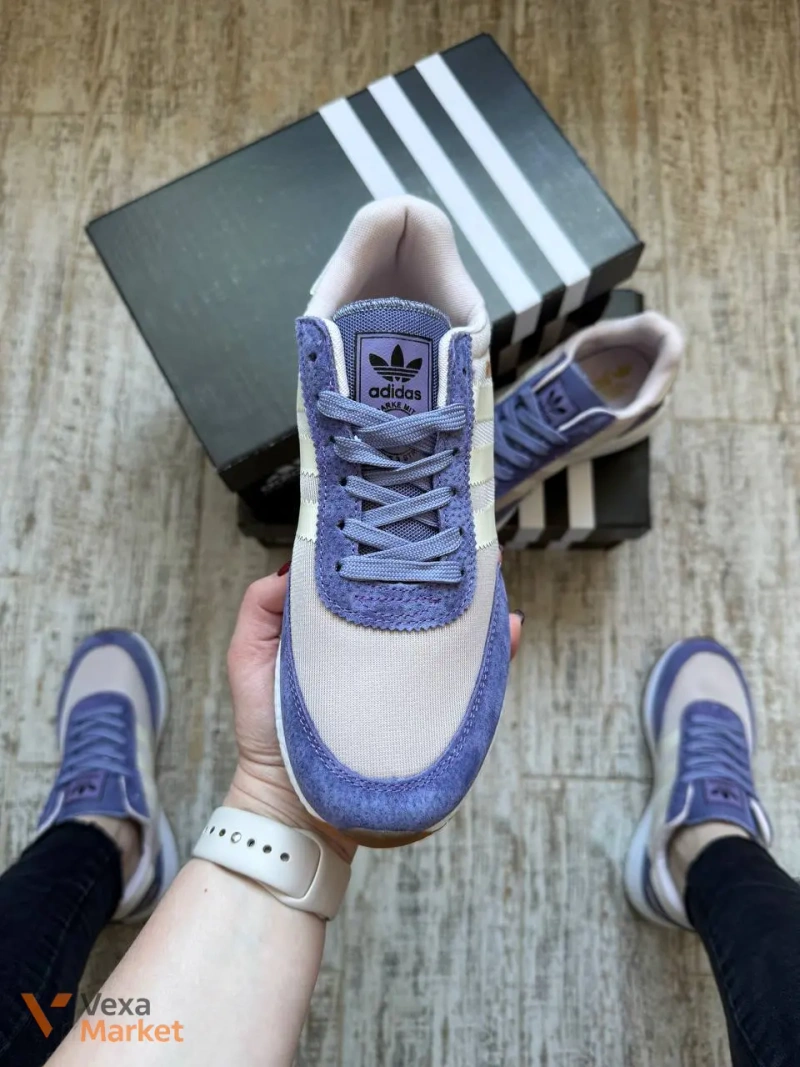 Кросівки жіночі Adidas Iniki Beige & Violet — фото 2