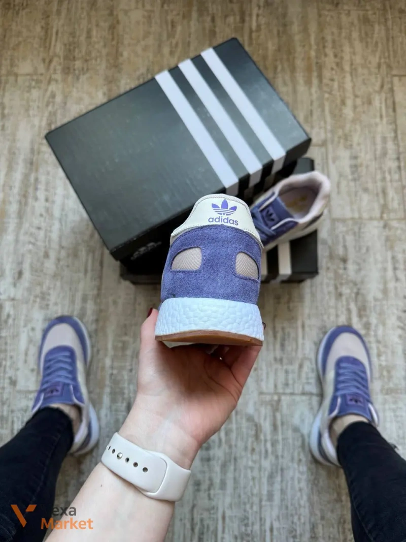 Кросівки жіночі Adidas Iniki Beige & Violet — фото 3