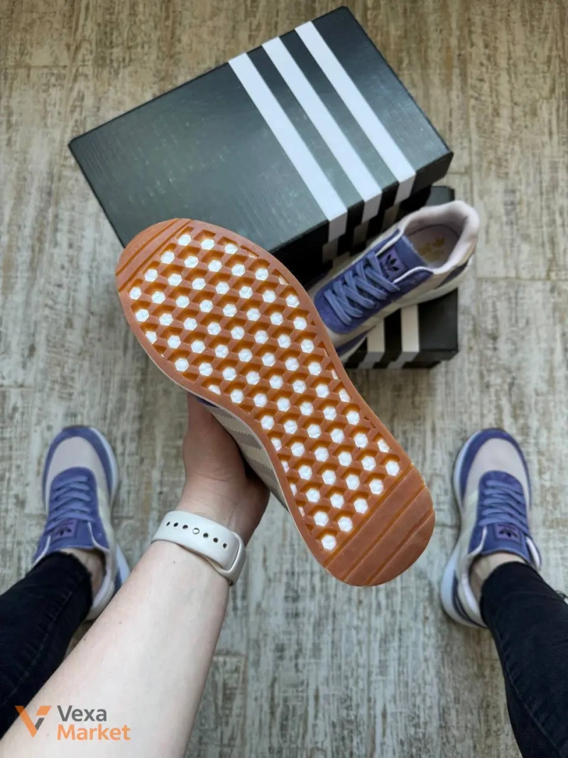 Кросівки жіночі Adidas Iniki Beige & Violet — фото 4