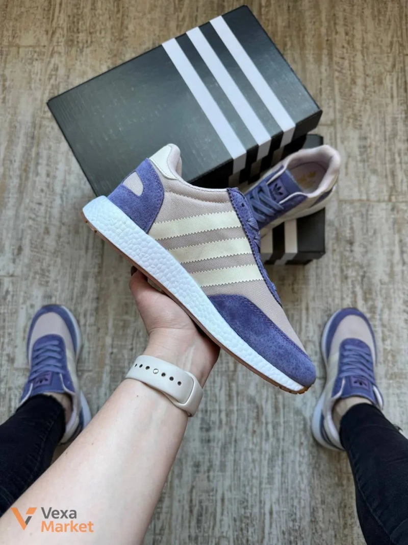 Кросівки жіночі Adidas Iniki Beige & Violet — фото 5
