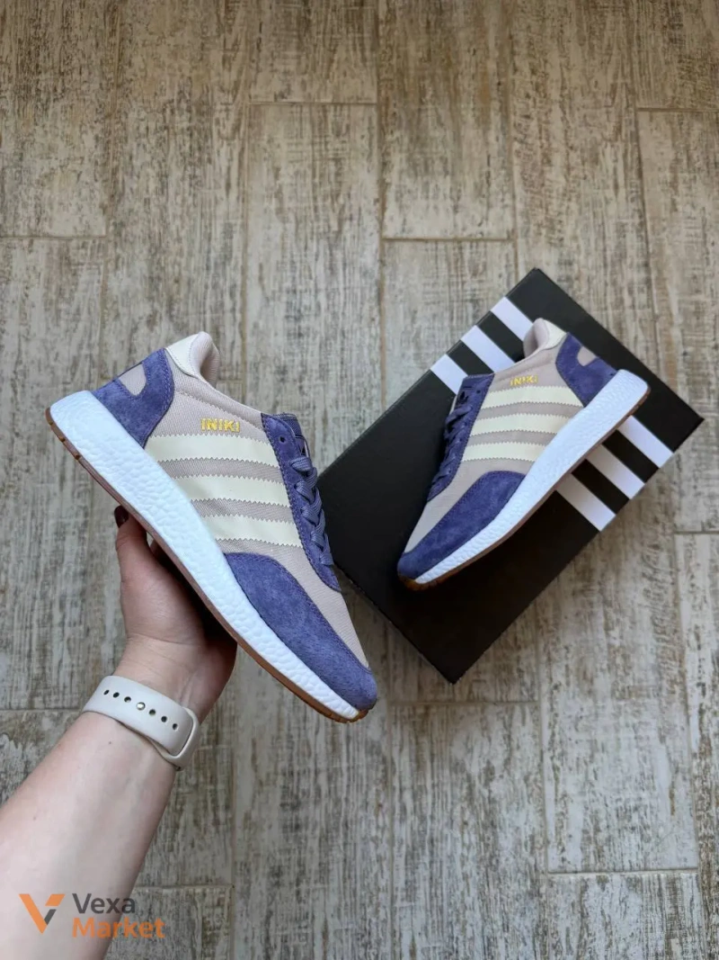 Кросівки жіночі Adidas Iniki Beige & Violet — фото 6