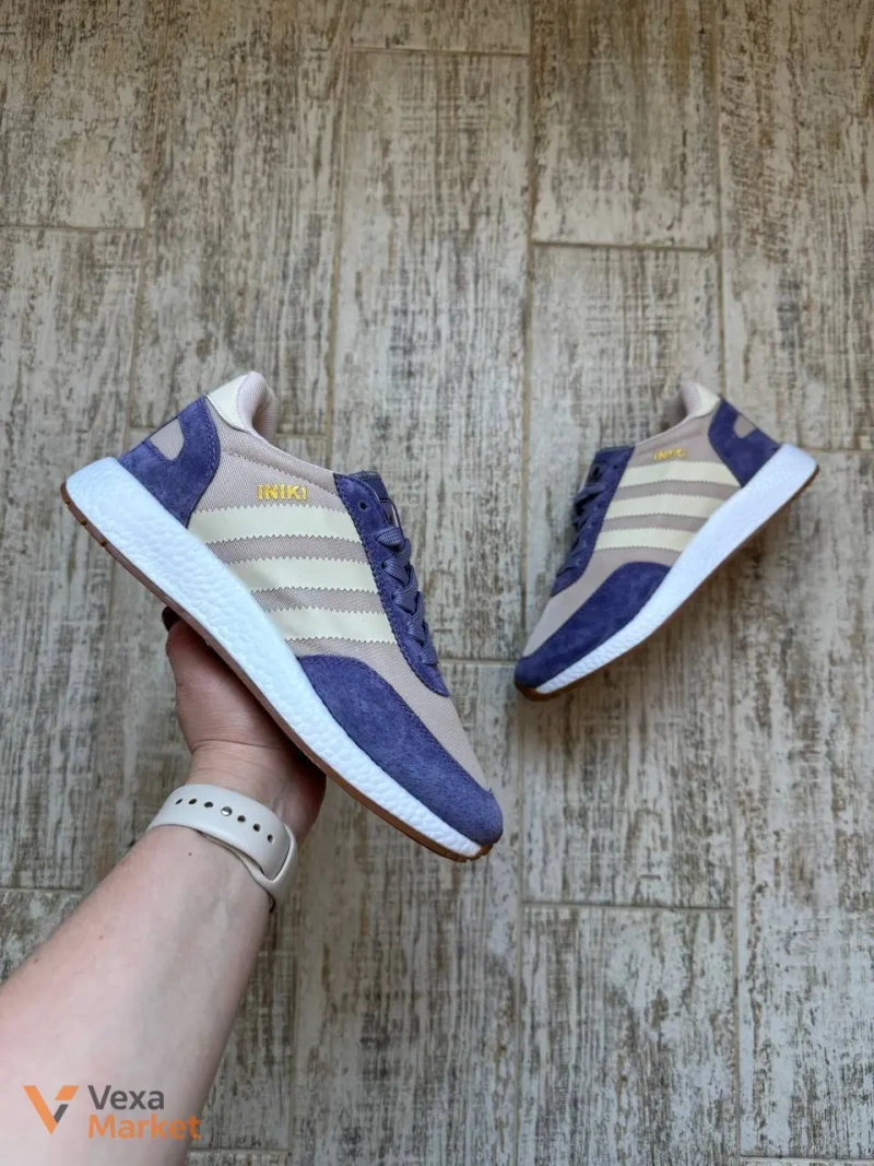 Кросівки жіночі Adidas Iniki Beige & Violet — фото 7