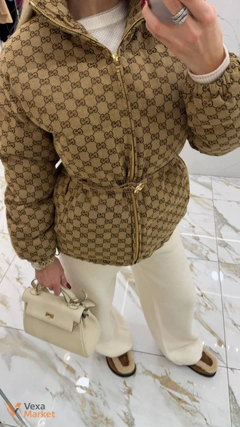 Куртка Gucci з ремінцем, утеплена холофайбером
