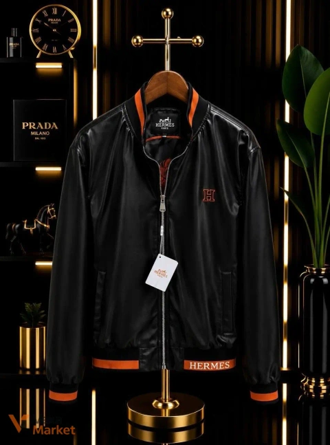 Куртка Hermes унісекс чорна